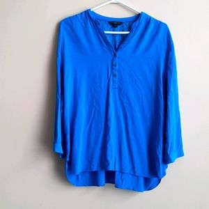 Kenneth Cole Selects Blue Tunic Size L Lace